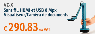 VZ-X sans fil, HDMI et USB 8 Mpx Visualiseur/Caméra de documents