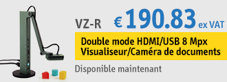 VZ-R Double mode HDMI/USB 8 Mpx Visualiseur/Caméra de documents